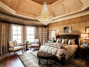 TOCHIC French Empire Crystal Chandelier 9 Lights Modern Gold