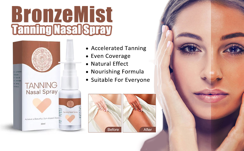 FUUZIO BronzeMist Tanning Nasal Spray, Tanning Sunless Spray Soft Brown, Luxe Self Tanning