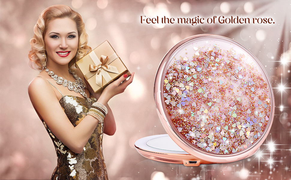 20x Magnifying Mirror, 5 Inch Compact Travel Mirror, Portable Close Up Mirror for Purse/Handbag
