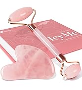 BAIMEI Gua Sha und Facial Roller Beauty Massager, Jade Roller Rosenquarz Gua Sha Stone Fördern di...