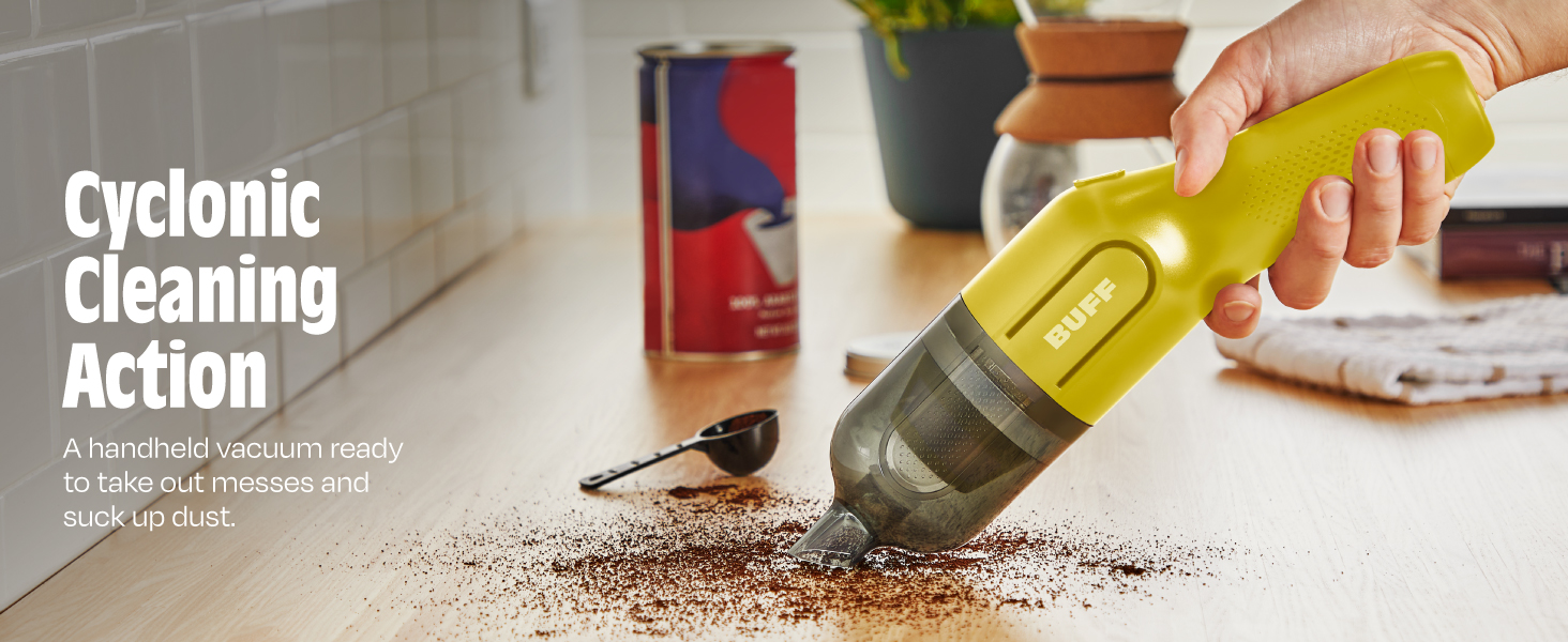 Cyclonic cleaning action