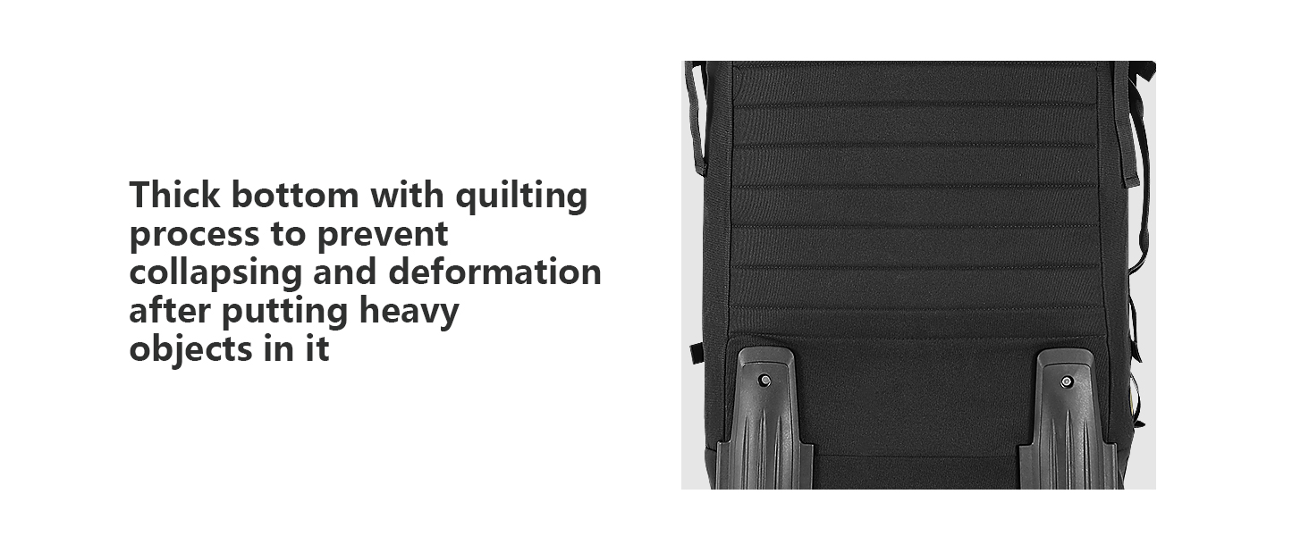 Quilting process thickens the bottom