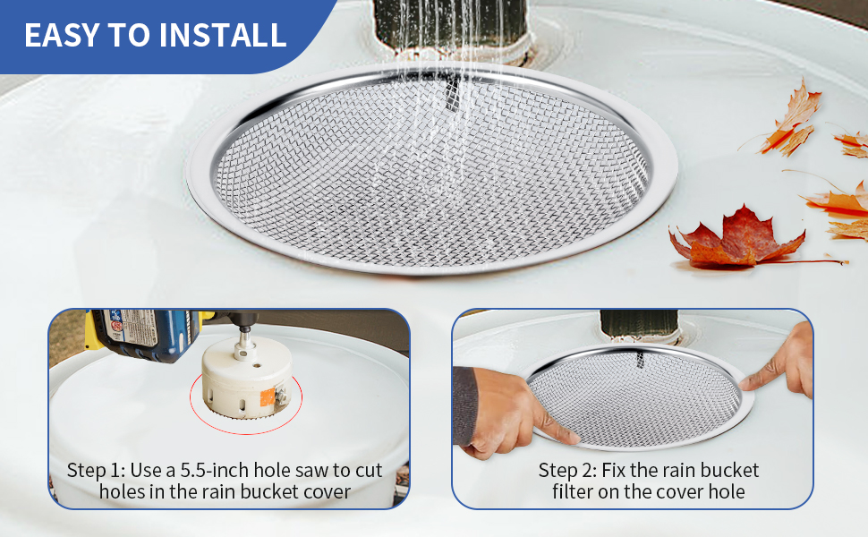 mesh cover for rain barrels