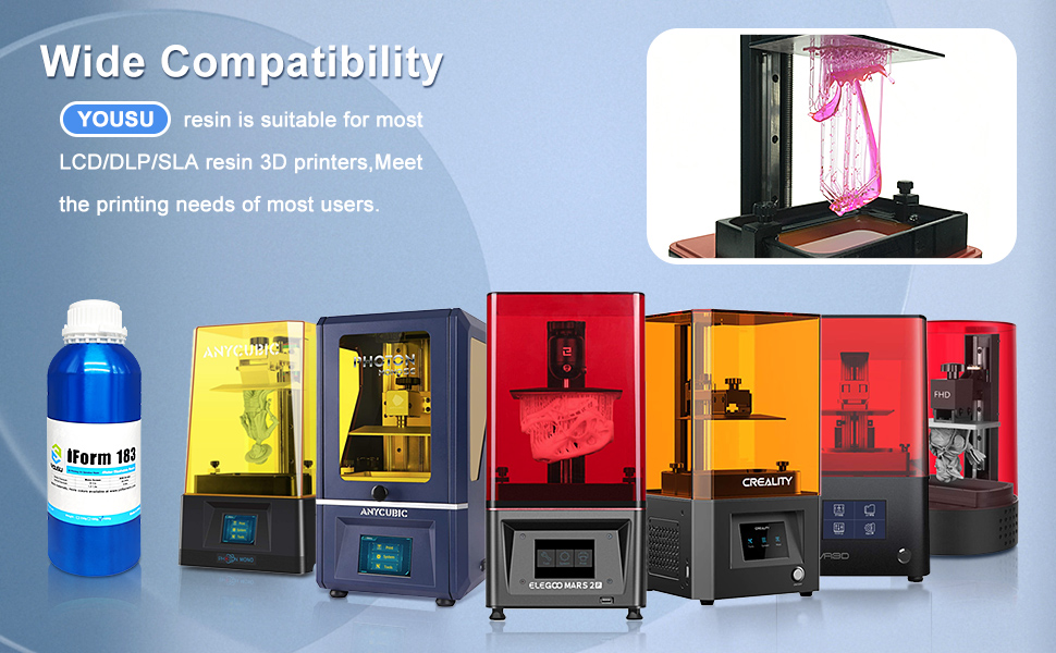 Yousu 3D Printer Resin UTH Nebula, Water Washable Resin