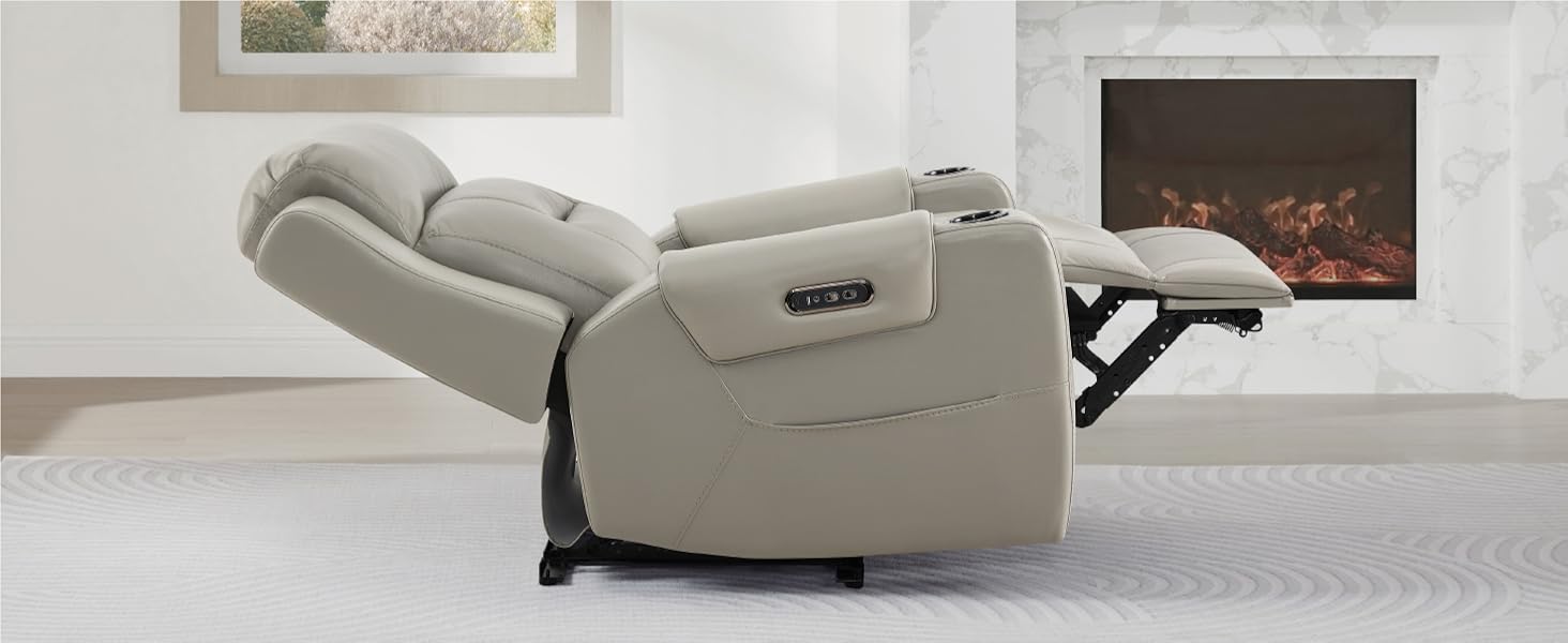 lay flat recliner chair grey