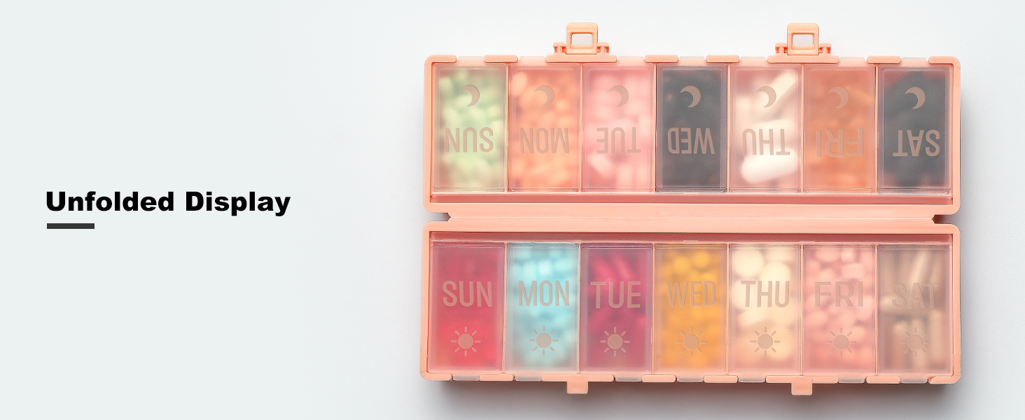 Weekly Pill Organizer 2 Times a Day