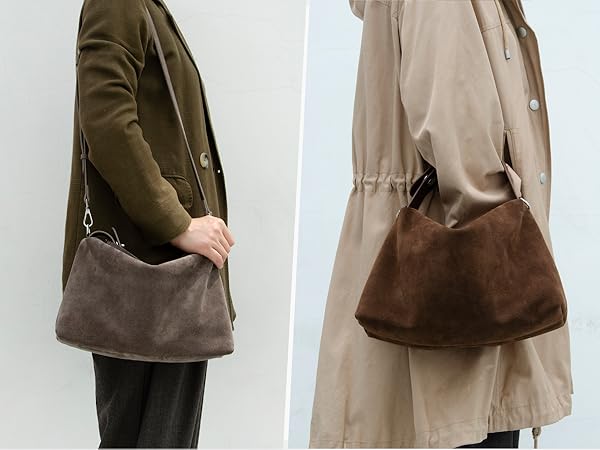 DONNAIN Premium Suede Leather Crossbody Bags for Women