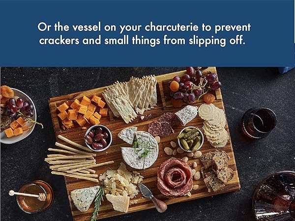 Sonder LA's compartments are perfect for serving charcuterie and holding crackers and baguettes.