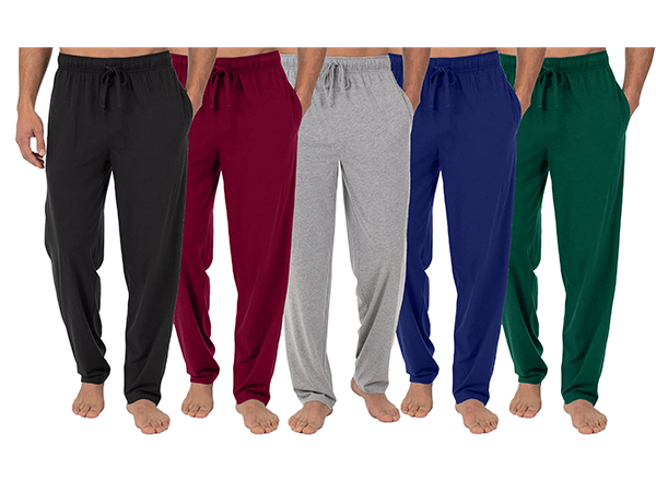 5-Pack Men's Classic Lounge Pajama Pants - Soft Cotton Blend