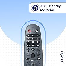 Resorb remote with ABS-friendly material