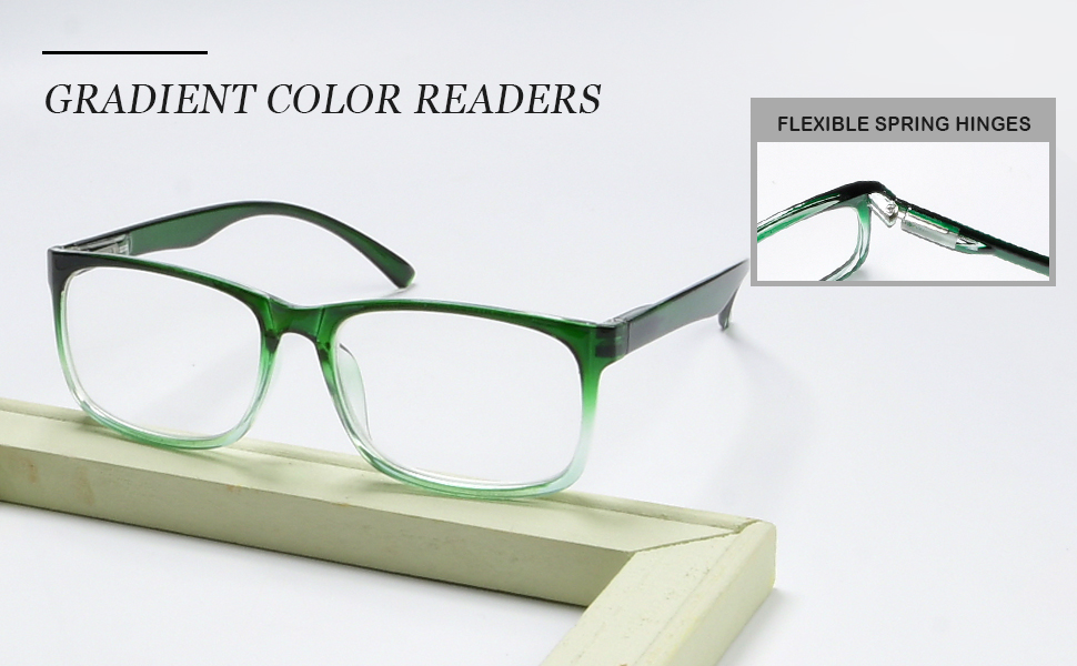 Eyekepper 5pack Large Frame Reading Glasses Stylish Readers for Men