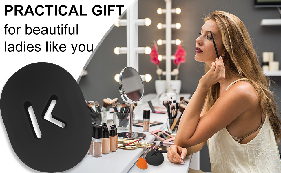 Makeup Sponge Holder,SAUIRS Cosmetic Blender Silicon