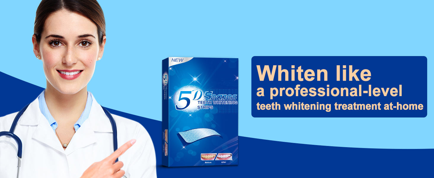 SEAAES Teeth Whitening Strips 5d Contains No Harmful