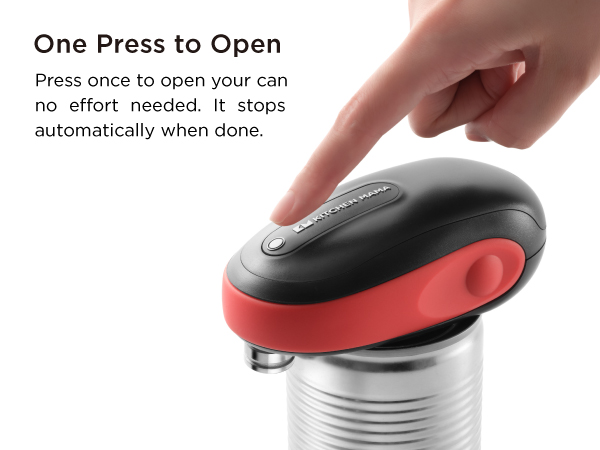 Just press the button to activate the can opener. Automatically stop when the job is done.