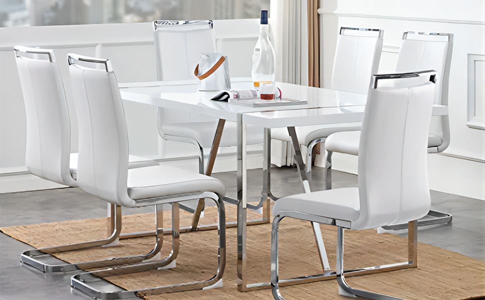 gopop 7 Piece Dining Table Set for Dining Room, Kitchen