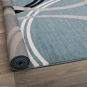 Amazon Blue Area rugs Circle Desgin Area Rugs Blue Area rug Kitchen rug
