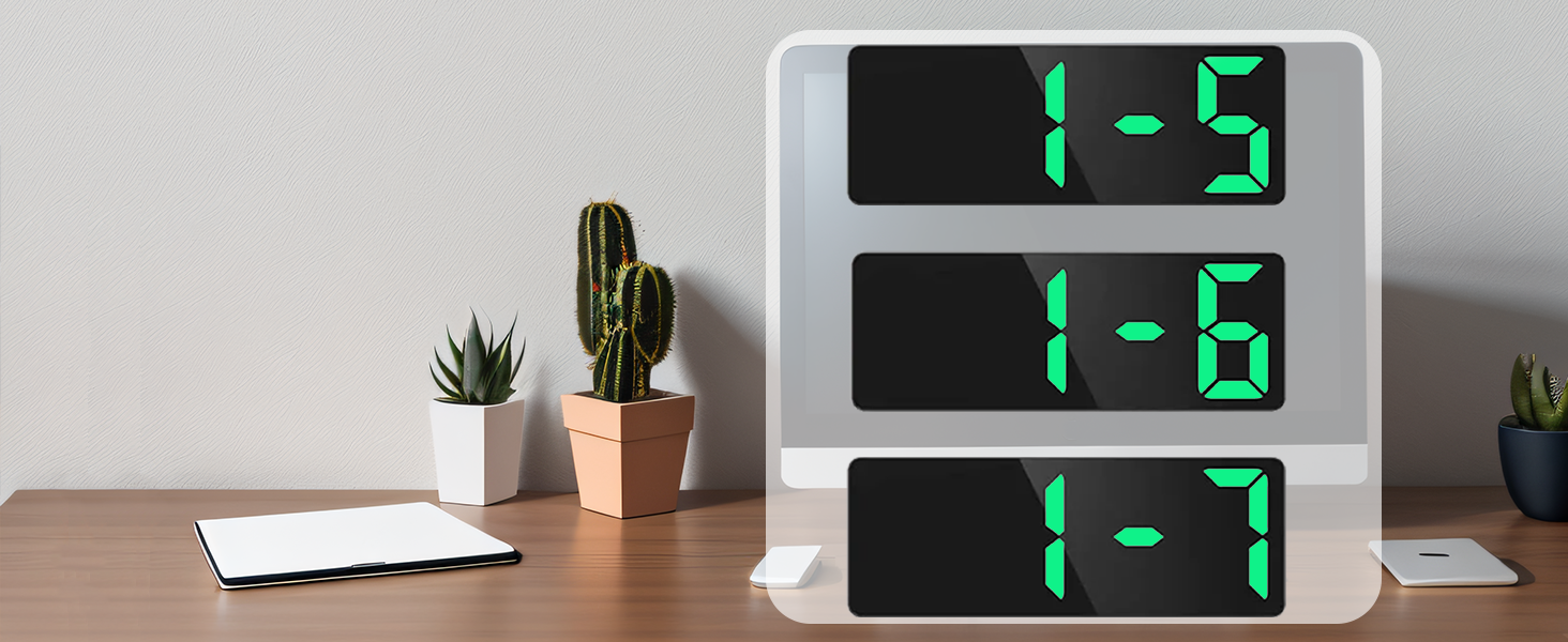 Digital Alarm Clock for Bedrooms with Temperature, Dual