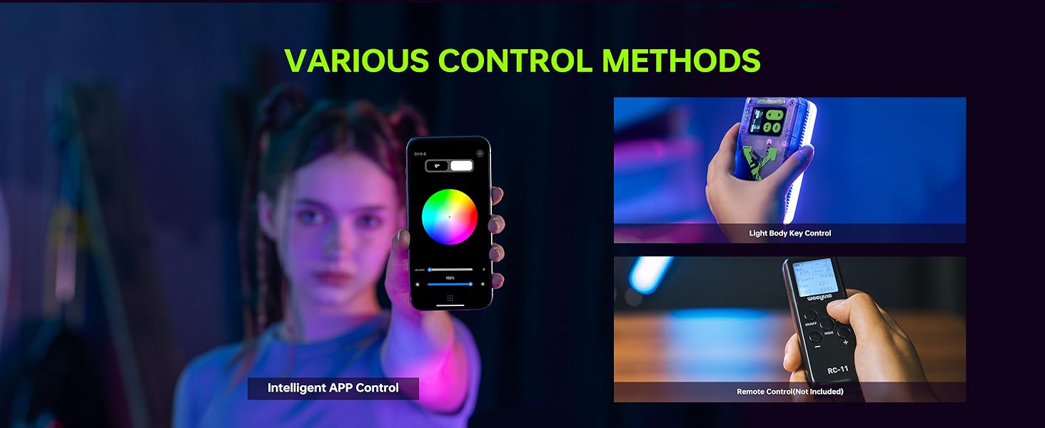 VILTROX Magnetic RGB Video Light 360° Full Color Portable LED Camera Light Panel