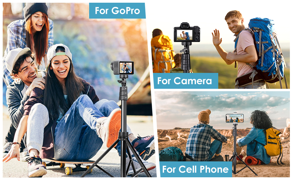 UBeesize 67" Phone Tripod&Selfie Stick, Camera Tripod Stand with