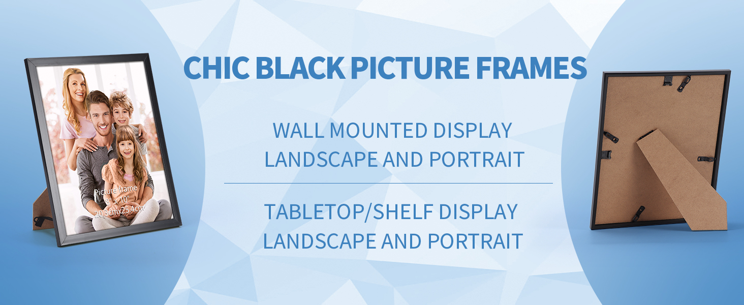 Hoikwo Multi 6x4 Photo Frames Set of 18, 4x6 Black Picture Frames for