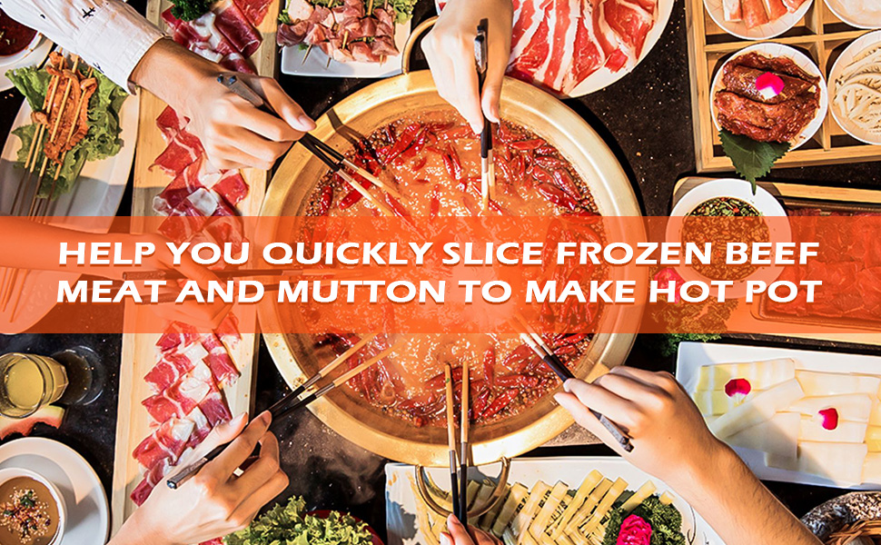 Savieva Frozen Meat Slicer, Manual Meat Slicer Machine, Beef Mutton