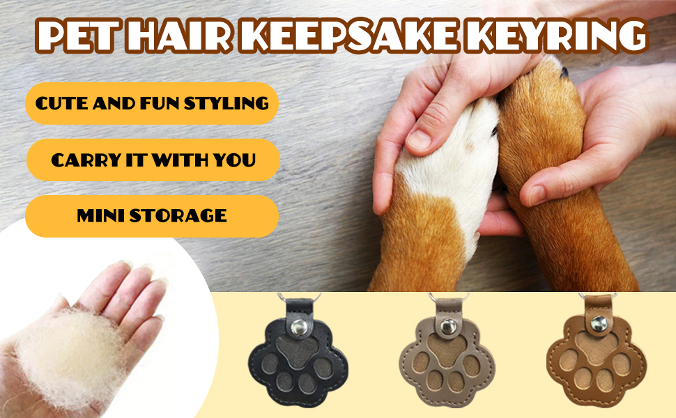 dog hair keychain