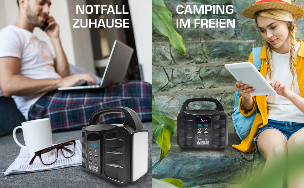 Portable Power Station KS 100PS, Solar Generator 100 W, Peak Power 150