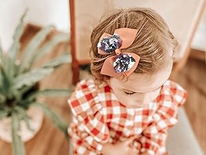 Glitter Bling Sequins Hair Bows Alligator Clips