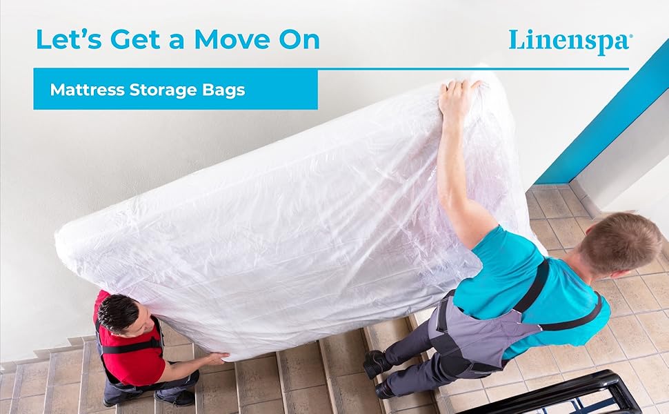 LINENSPA 2Pack Mattress Bag for Moving and Storage for Twin / Twin XL