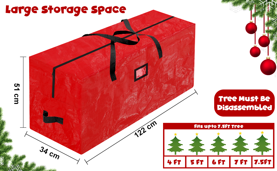 Evoio Christmas Tree Storage Bag, Heavy Duty Xmas Tree Bag with Zipper