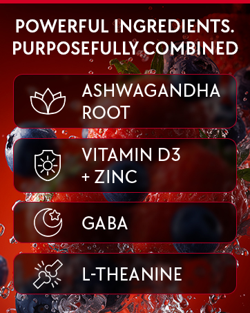 Ashwagandha root gummies with vitamin D3 zinc GABA L-theanine vegan supplement for daily wellness