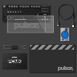 Pulsar PCMK Mechanical Gaming Keyboard Barebone Black package contents