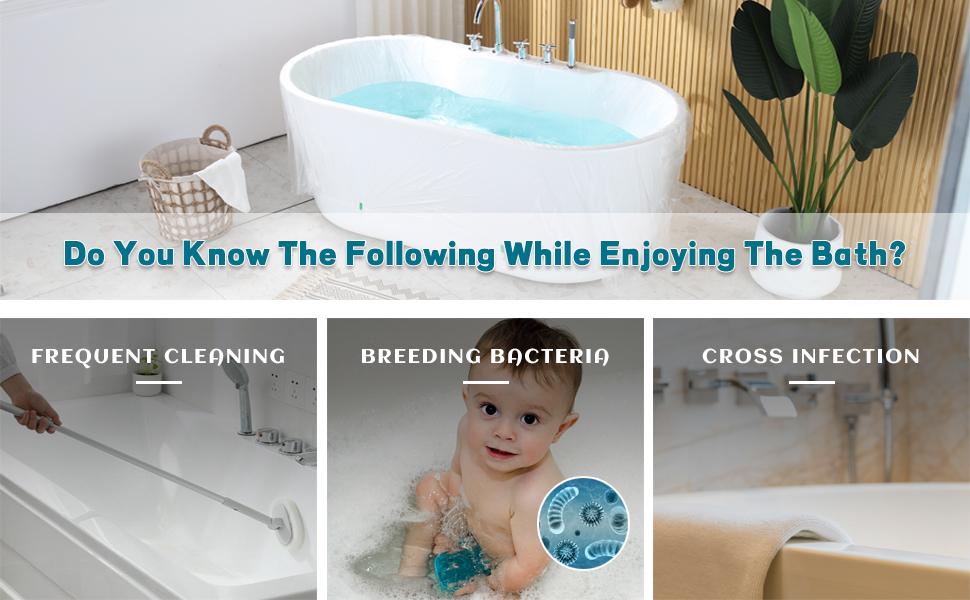 YULONG Lab 30 Pack Disposable Bathtub Cover Liner, Ultra