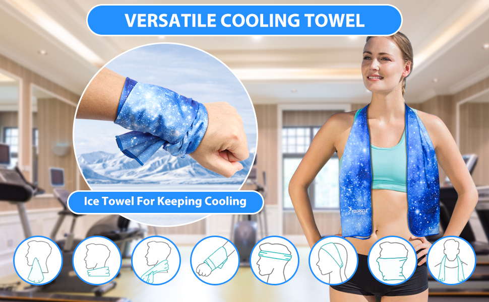 SYOURSELF [4 Pack] Cooling Towels For Hot Weather,Cooling Towels For
