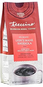 Experience lion's mane mushroom and rhodiola root for a cognitive tea good for stress and memory