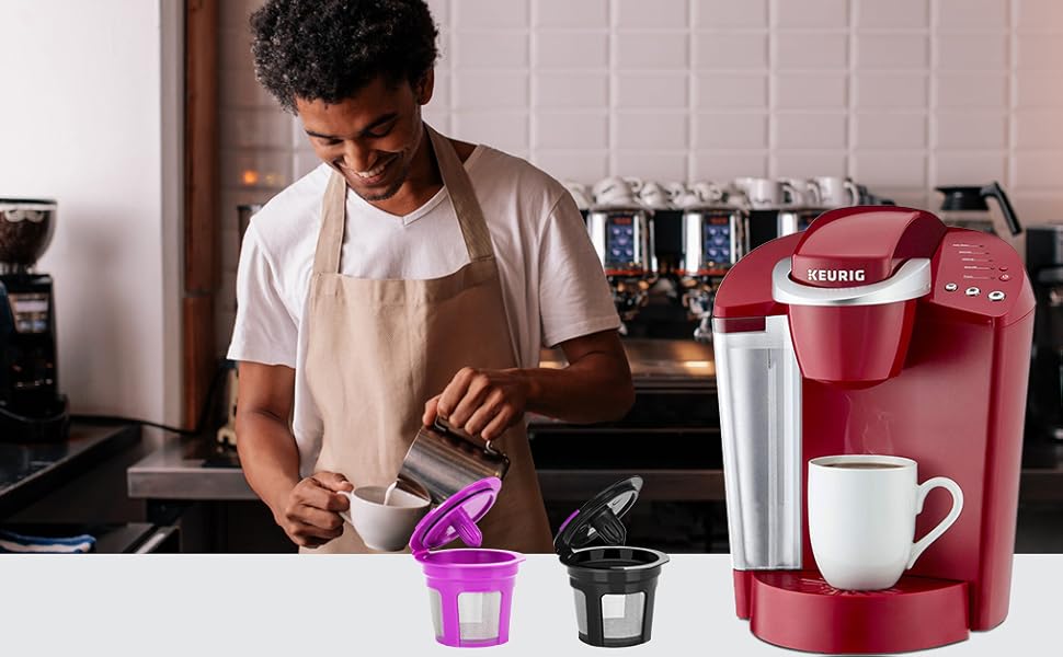 MaxRona Reusable K Cups for Keurig 2.0&1.0, 8 Packs