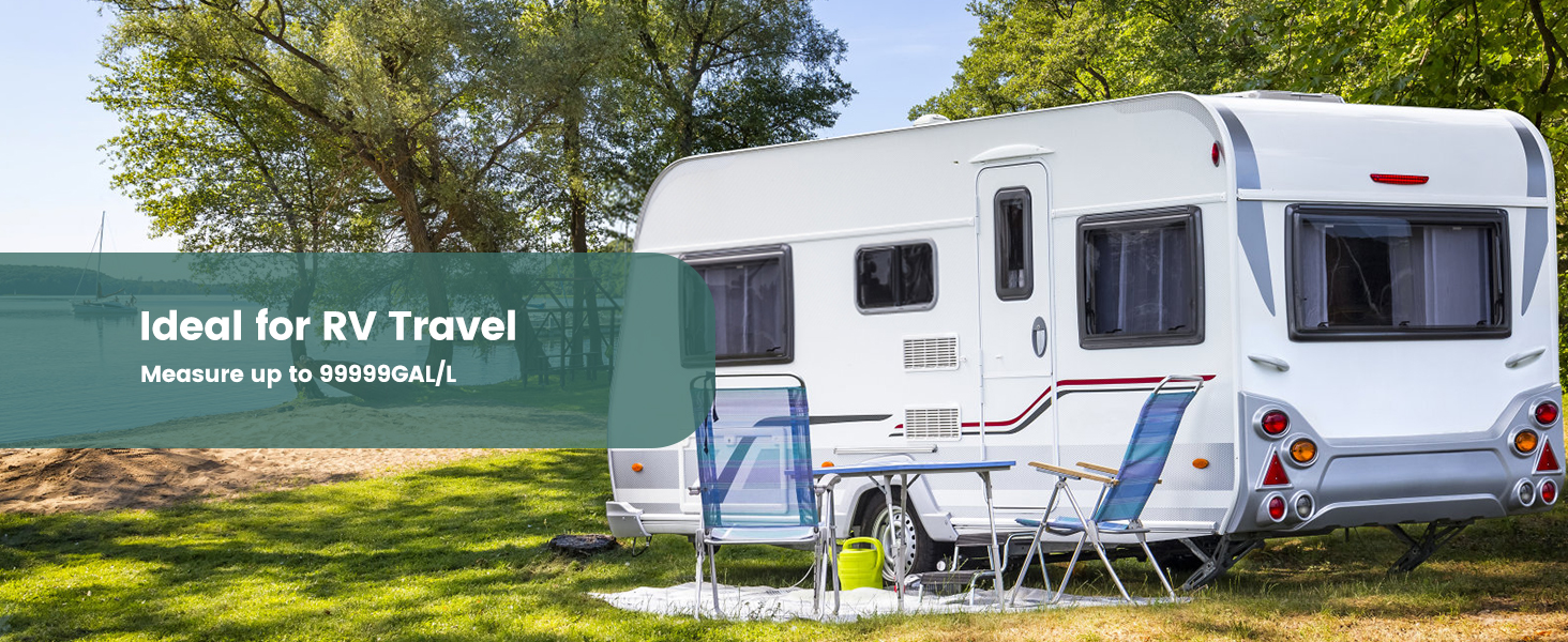 Geevon Water Flow Meter with Brass Inlet Metal Thread, High Accuracy