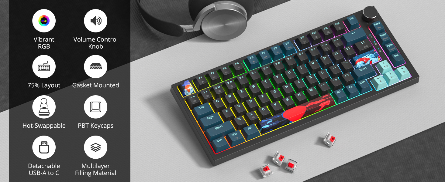 black keyboard