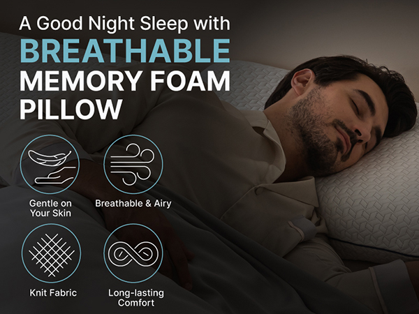thick memory foam, hard pillows for sleeping , pillow side sleeper, gel infused memory , side , neck