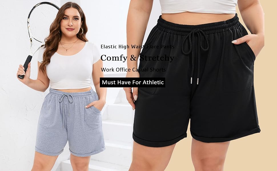 Plus Size Women's Athletic Shorts
