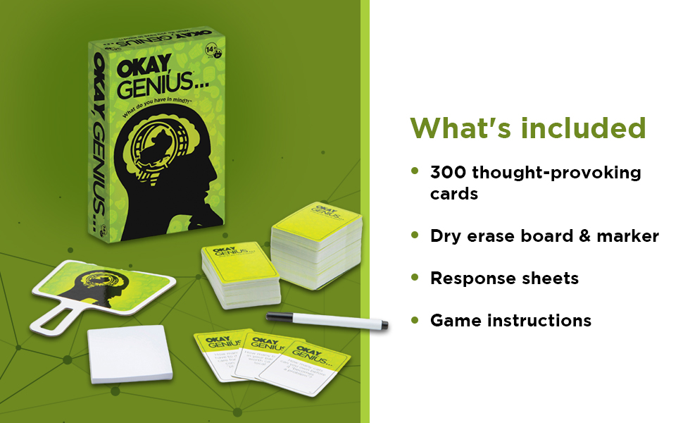 fun party games, adults, instructions, cards, strategy, multiplayer, unique, Genius, play, indoor