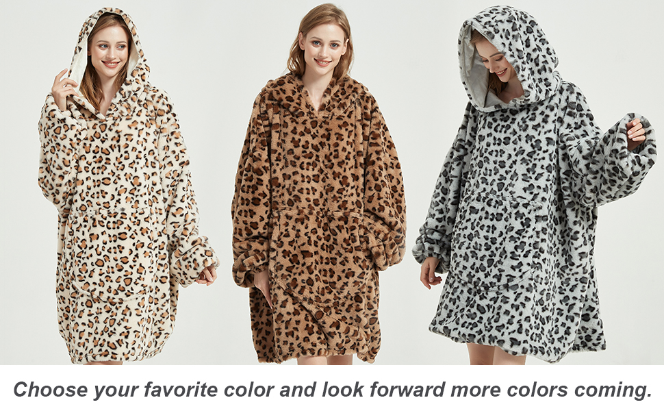 Blanket Hoodie, Oversized Wearable Blanket, One Size Fits All, Soft