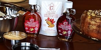 47 north foods single source real pure organic grade a amber very dark maple syrup sugar