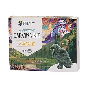 Soapstone eagle carving craft kit box