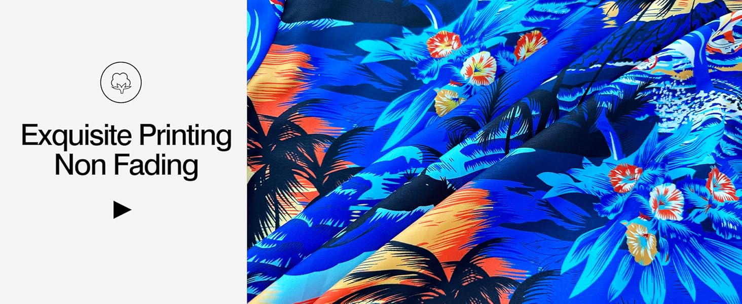 Exquisite Printing Non Fading Beach Men Shirts