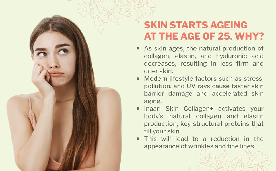 Inaari Skin Collagen Plus Powder Glutathione, Vitamin C & E For Healthy & Glowing Skin