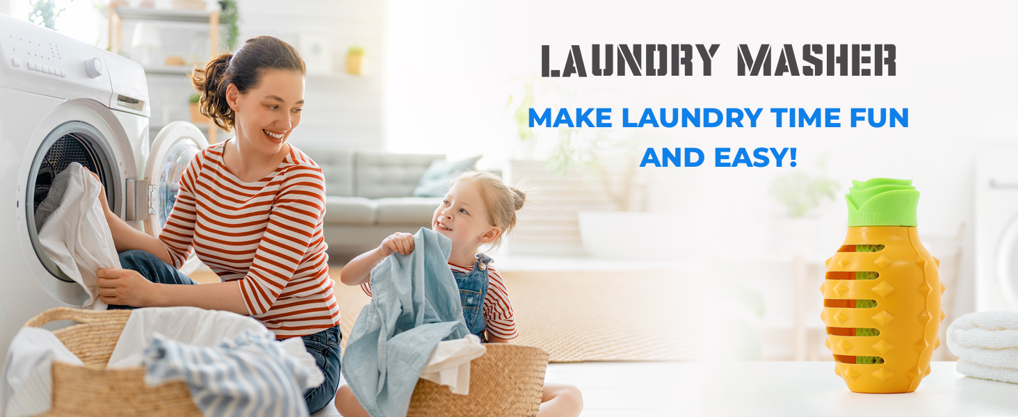 Laundry Masher Pineapple Wash Ball Pack 2 Reusable