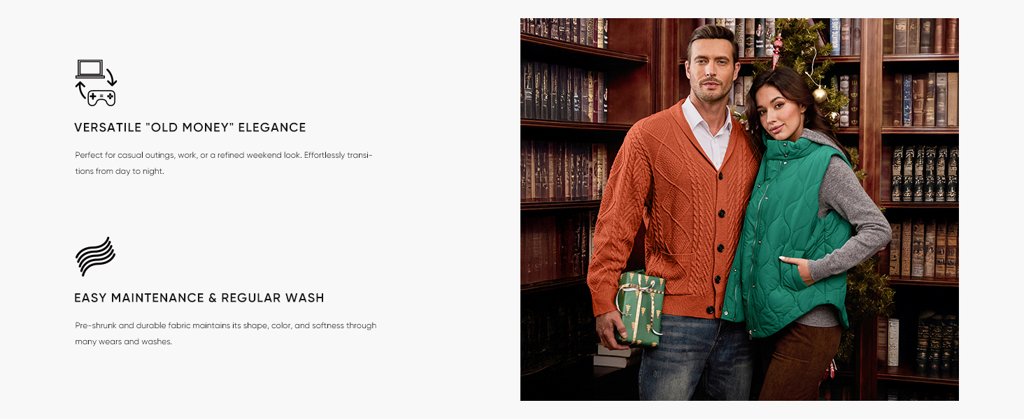 Wool Blend Shawl Collar Cardigan Sweater Christmas