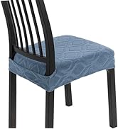 SearchI Stretch Dining Chair Seat Covers Set of 6, Soft Removable Washable Seat Covers for Dining...