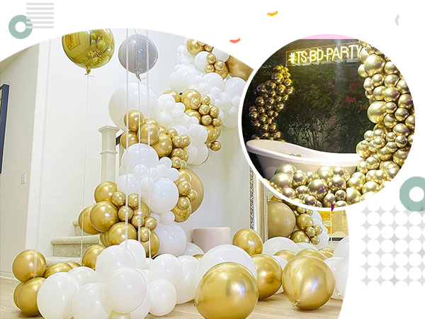 PartyWoo Gold Balloons